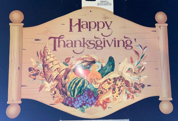 BOGO SALE - Happy Thanksgiving Cutout, Door Decoration, Turkey Decoration - Gobble Gobble