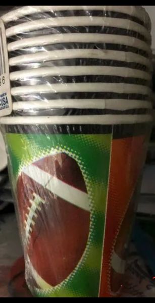 First Down Football Party Cups, 8ct - 9oz - Football Cups