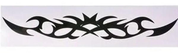 BOGO SALE - Black Tribal Band Tattoo, Crown of Flames Temporary Body Art - under $20