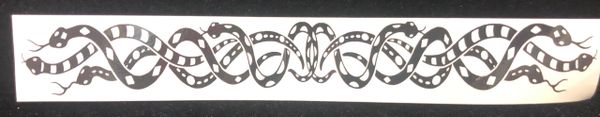 BOGO SALE - Black Band Snake Tattoo, Temporary Body Art - under $20