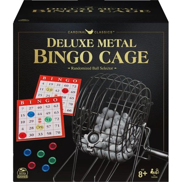 Deluxe Metal Bingo Cage Set - Bingo Game, Age 8+