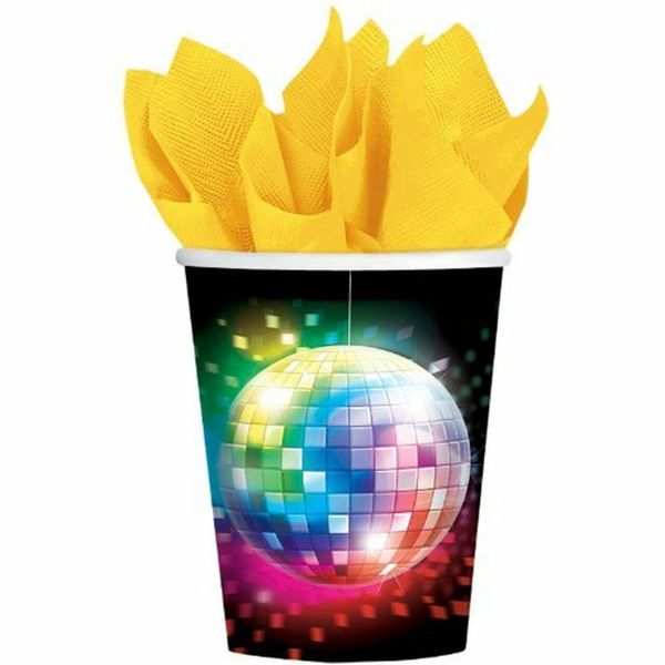 *Disco Ball Party Cups, 9oz - 8ct