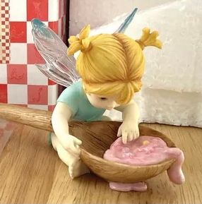 My Little Kitchen Fairies: Taste Test Fairie w/Wooden Spoon Fairy Figurine - 2003 - by Enesco