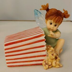 My Little Kitchen Fairies: Sneaky Popcorn Fairie, Fairy Figurine, By Enesco - 2003