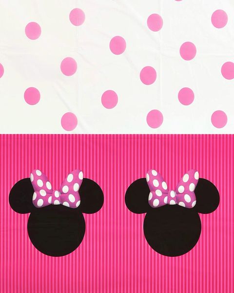 Disney Minnie Mouse Pink Polka Dots Party Table Cover - 54x84in