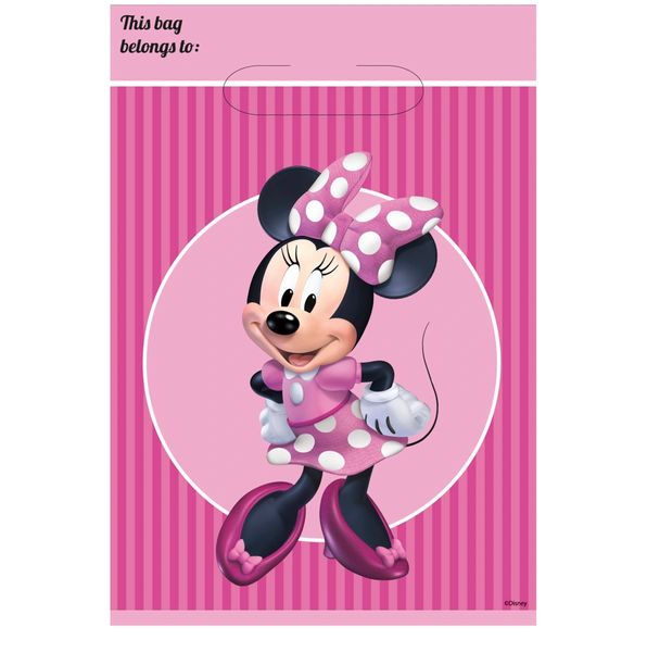 Disney Minnie Mouse Party Loot Bags, 8ct