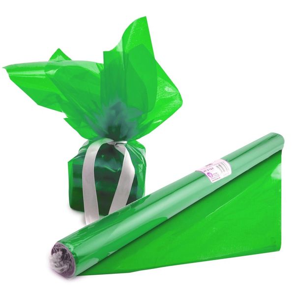 Green Cellophane Wrap - 20in x 5ft