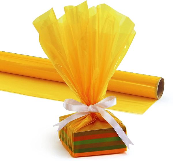 *Gold Cellophane Wrap, 2 Rolls - 20in x 5ft - Thanksgiving