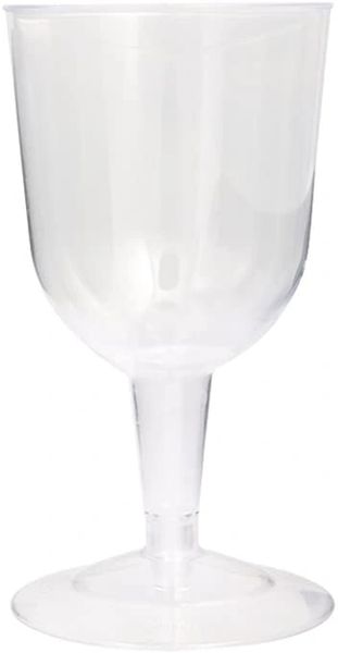 *Clear Plastic Wine Glasses, 8ct - 5.5oz