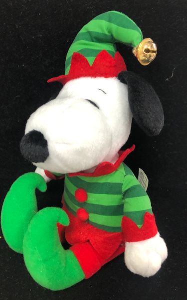 *Rare Christmas Elf Snoopy Plush, 10in - Holiday Novelty Gifts