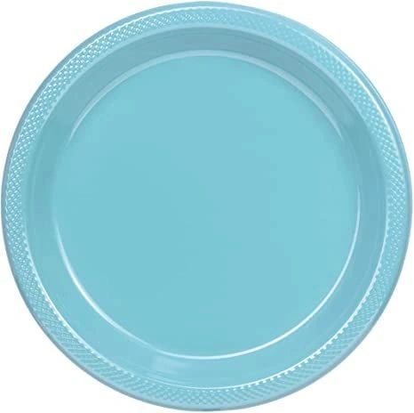 BOGO SALE - Light Blue Plastic Plates, 9in - 10ct - Blue Plates
