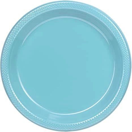 Light Blue Plastic Party Plates, 9in - 10ct