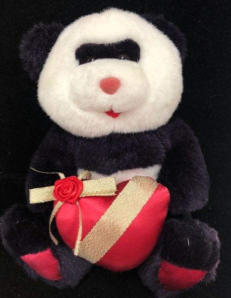 Valentine Panda, Valentine Panda Stuffed Animal with Red Heart