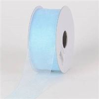 Organza Sheer Ribbon 1-1/2 x 25yds - Light Blue #9