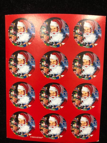 Santa Clause Stickers - 1 Sheet - Christmas