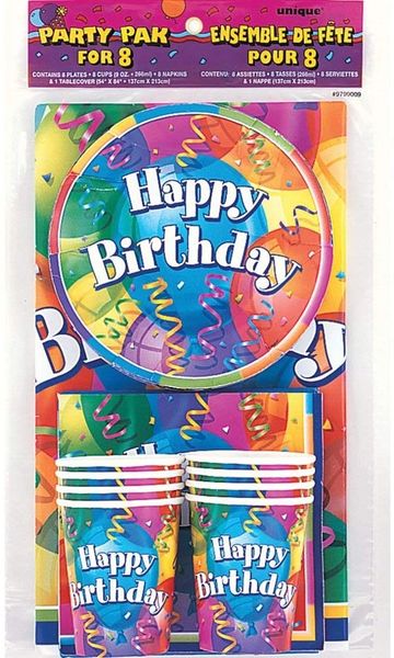 BOGO SALE - Brilliant Jubilee Birthday Party Supply Kit for 8