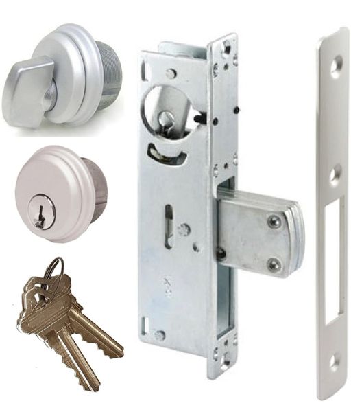 Pacific Doorware Storefront Door Mortise Lock Swing Deadbolt & Cylinder Combo, Adams Rite Cam, in Aluminum (1-1/8" Backset)