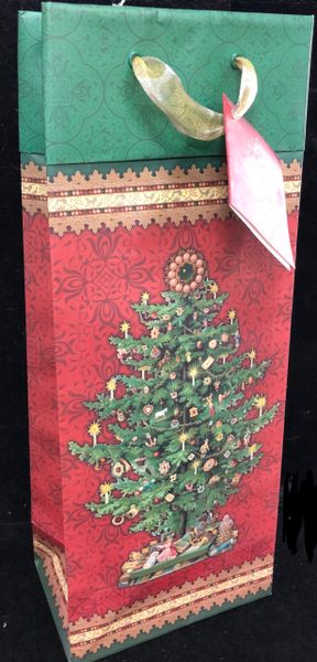 Christmas Tree Wine Bottle Gift Bags