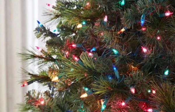 *300 Multicolor String Lights, Green Wire - Christmas