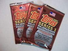 *Rare Topps Series 1 Baseball Cards (3 Packs) - 2002