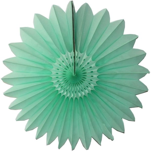 Mint Green Paper Tissue Fan - 27in