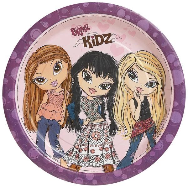 Bratz Kidz Birthday Party Cake Plates, 7in - 8ct - 2001