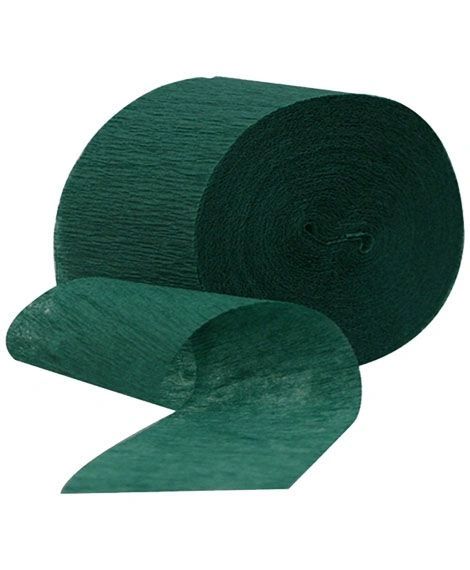 Emerald Crepe Streamers, 81ft - Green Decorations