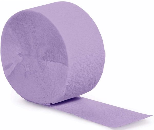 *Lavender Crepe Streamers, 81ft - Lavender Decorations