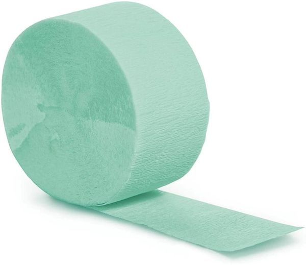 *Mint Green Crepe Streamers, 81ft - Green Decorations