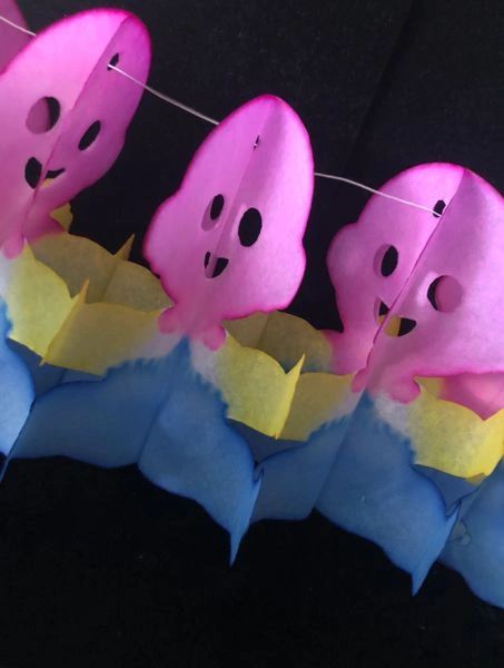 3D Baby Cutout Garland Decoration, Pink, Blue, Yellow - 8ft - Baby Shower
