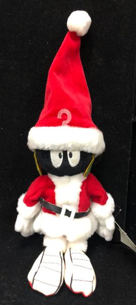 Rare Warner Bros Looney Tunes Marvin Martian Bean Bag Plush Christmas Santa Claus, 12in - Holiday Novelty Gifts
