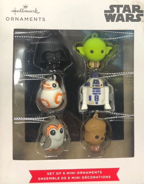 Star Wars Christmas Ornaments, 6 Characters - Holiday Novelty Gifts