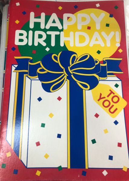 Vintage Giant Birthday Card - Greeting Cards 24in - 1991 - by Frances Meyer