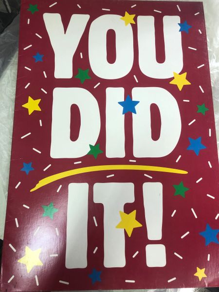 Vintage Giant Card, YOU DID IT! Congratulations Card, 24in - Greeting Cards - 1994 - by Frances Meyer - Discontinued