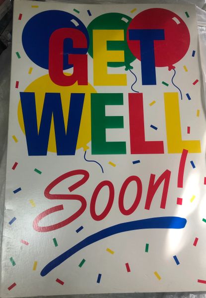 Vintage Giant Get Well Soon Card, 24in - Greeting Cards - 1991 - by Frances Meyer - Discontinued