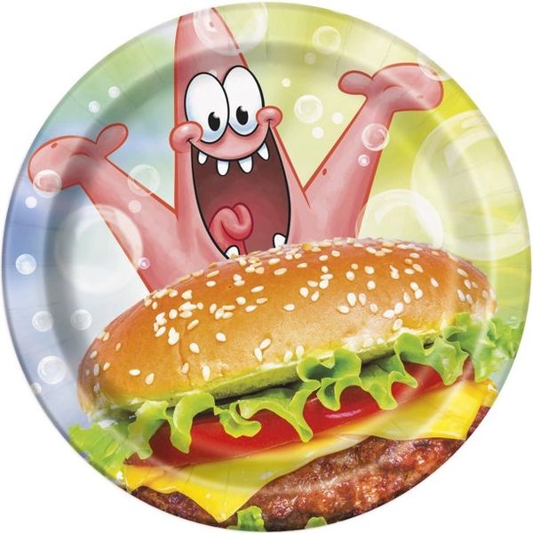 SpongeBob SquarePants Patrick Birthday Party Cake Plates, 7in - 8ct