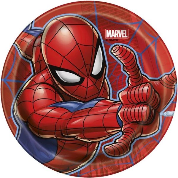 Spider-Man Birthday Party Cake Plates, 7in - 8ct (Spiderman)
