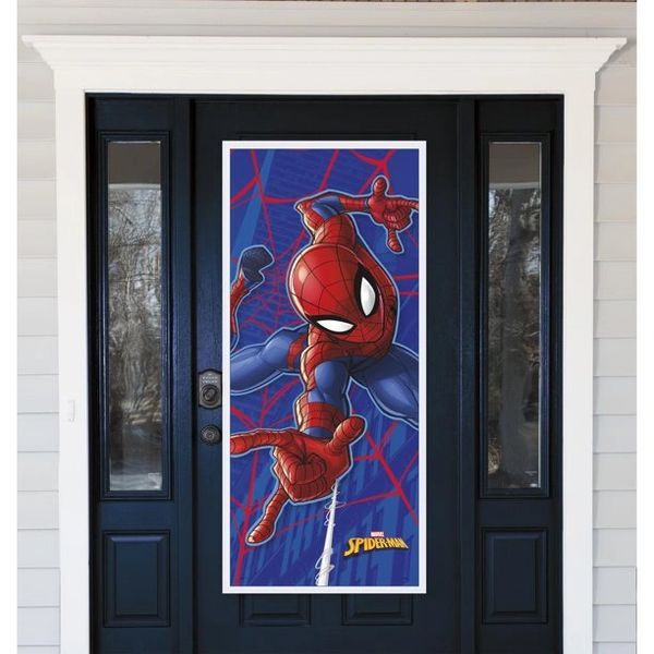 Spider-Man Birthday Party Door Poster, Wall Decoration, 5ft (Spiderman)