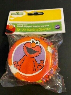Sesame Street Elmo Baking Cups, 50ct - Birthday Party Cupcake Wrappers