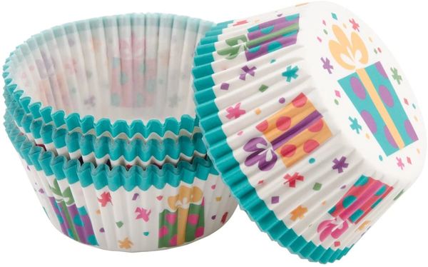 Birthday Gifts Cupcake Wrappers, Celebration Baking Cups - 75ct