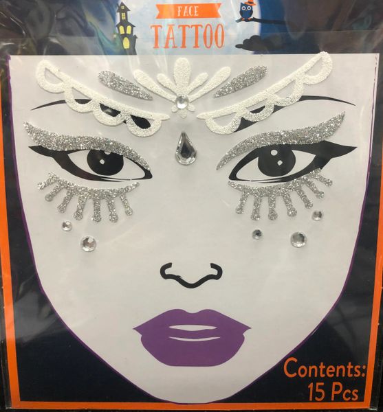 *Face Tattoo Art Makeup Costume Accessory - Halloween