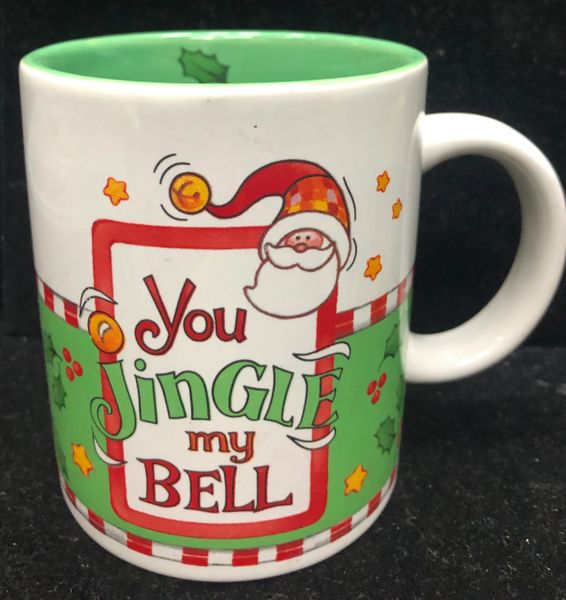 *Rare You Jingle My BELL - Santa Clause Christmas Coffee Mug, 12oz