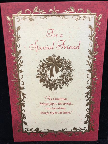For a Special Friend Merry Christmas Card - by Paramount - 1ct