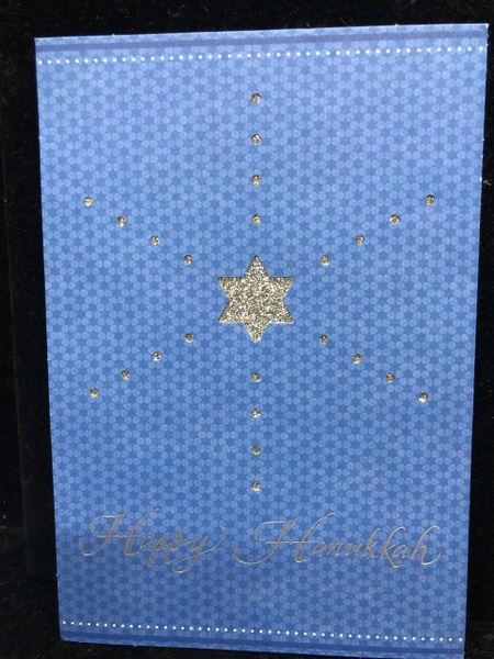 Happy Hanukkah Card, Blue - by Hallmark - 1ct