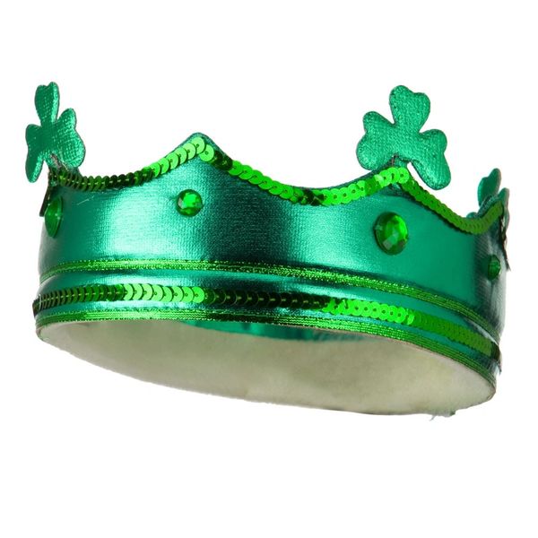 St. Patrick's Day Green Shamrock Crown with Jewels - Part - Green Crown - Clovers - under $20