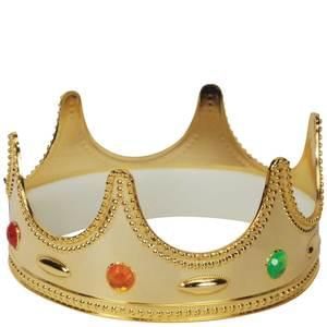 Gold Jeweled King Crown, Kids - Royalty Accessory - Gold Crown - Purim - Halloween Spirit - under $20