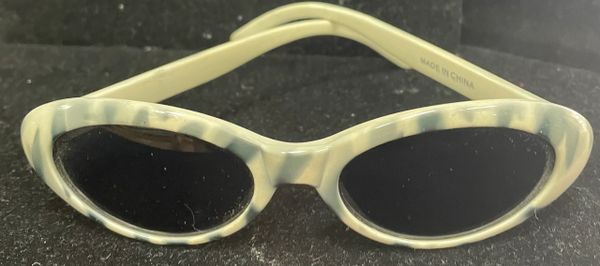 White & Black Sunglasses Accessory, 1950s - Purim - Halloween Spirit - under $20