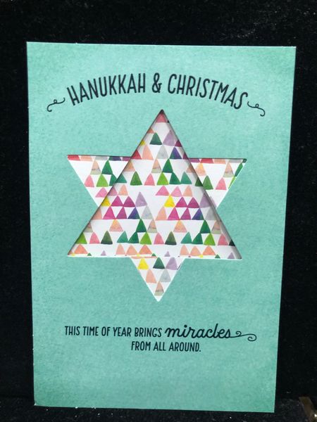 Happy Hanukkah and Christmas Card, Green - by Hallmark - 1ct
