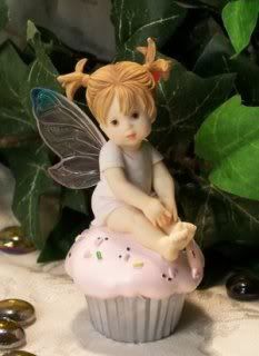 *My Little Kitchen Fairies: Birthday Cupcake Sweetie Fairy Figurine, By Enesco - 2002