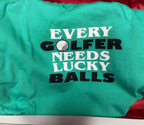 Every Golfer Needs Lucky Balls- Mens Funny Briefs, Green Underwear, Size X-Large - For the Naughty Golfer - Valentines Day Gifts